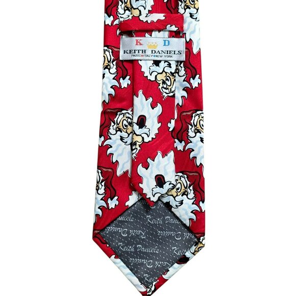 VTG Santa Claus Neck Tie Keith Daniels Christmas Holiday Party Whimsical Novelty - Picture 3 of 6